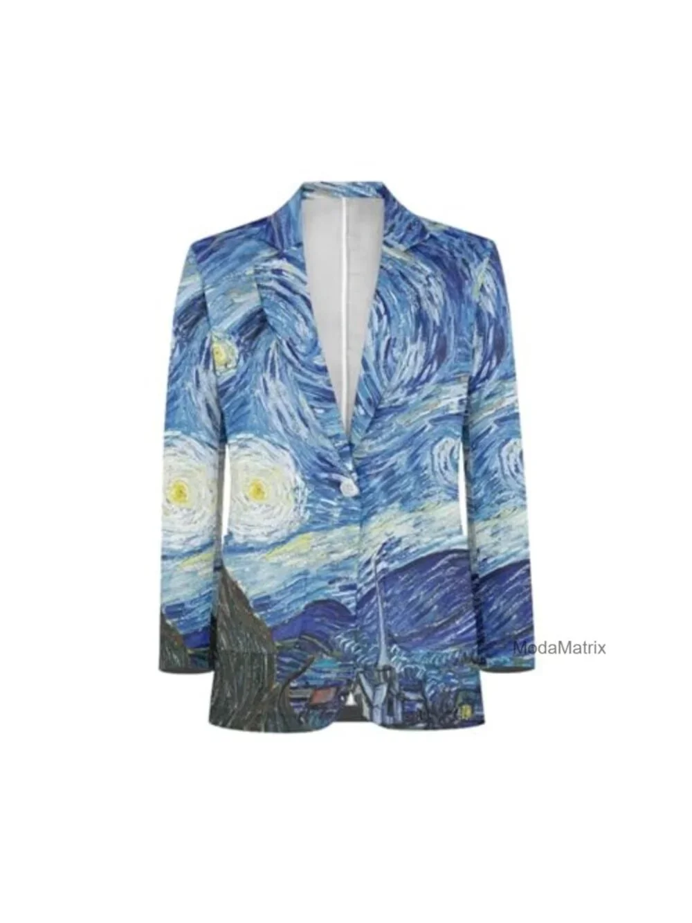 Men's Casual Blazer Sport Coat One Button Notched Lapel Long Sleeve Polyester